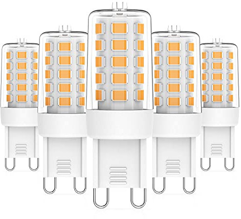 Cxyemt G9 LED Dimmbar Lampen 3W Ersatz für 20W 28W 33W 40W Halogenlampen, 2700K Warmweiß G9 Led Leuchtmittel, Kein Flackern, AC220-240V, 360 Grad Abstrahlwinkel G9 LED Birnen Glühbirnen, 5er Pack