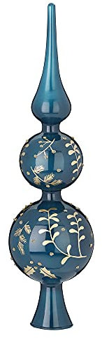 MAGIC Weihnachten Baumspitze 33cm Glas Modern Petrol Nightfall