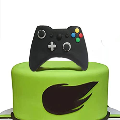 DiDida Kuchendekoration: Videospiel-Kuchenaufsatz mit 1 buntem Game-Controller, Happy Birthday, für Geburtstage