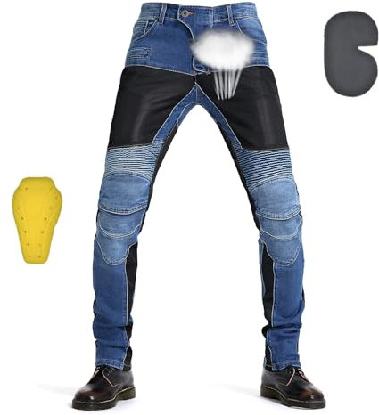 oFzimTo Pantalon Moto Hombre con Protecciones, Transpirable Pantalones Moto Hombre, Pantalón Moto Hombre Disponibles en Una Amplia