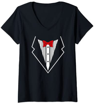 Damen Herren Marionette Puppeteer Halloween Cosplay Kostüm T-Shirt mit V-Ausschnitt