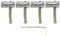 Musiclily Pro 19mm Sellette in Acciaio per Basso Elettrico 4 Corde tipo Jazz/Precision, Cromato (Set di 4)