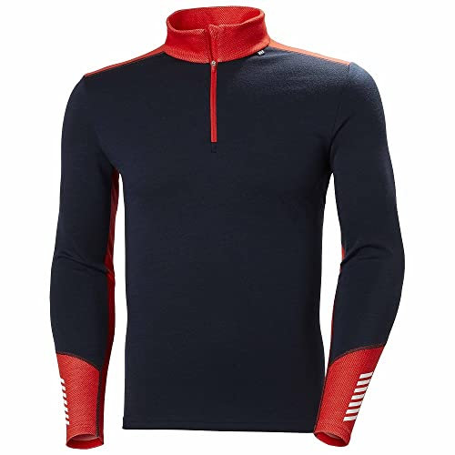 Helly Hansen Men's Lifa Merino Midweight 1/2 Zip Shirt, Navy, S UK