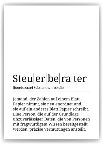 Steuerberater Poster Definition - DIN A4