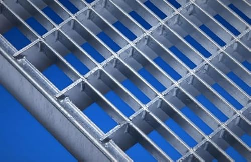 Gitterrost verzinkt 600x1200mm 590x1190mm Maschenweite 30x10mm Gesamthöhe 20mm