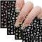 4 Feuilles Fleurs Stickers Ongles Nail Art Autocollants Ongles Décoration Ongle Motif Fleur Accessoires Manucure Fête Bricolage Ongle