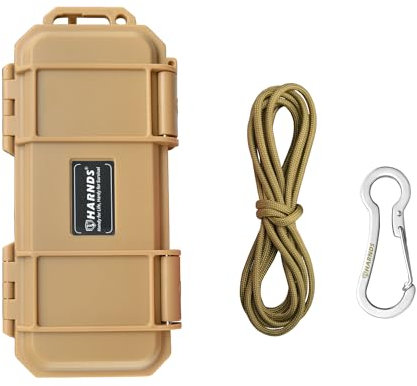 Harnds Caja de Almacenamiento a Prueba de Agua con Estructura de Sellado Caja Seca Salvaje para Náutica y Deportes Acuáticos (Arena Cálida, 17.6cm x 8cm x 4cm)