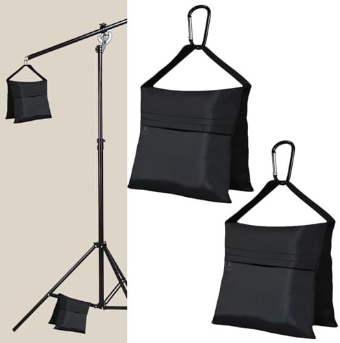 Eurmax USA Photography Sand Weight Bags Heavy Duty Saddlebags for Photography Video Equipments, Backdrop Stand, Light Stand,Photo Tripod, Canopy Tent, Umbrella Base, Fishing Chair,Picnic Table 2-Pack