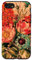 Hülle für iPhone SE (2020) / 7 / 8 Botanische Blumen Etui Kork Holzmaserung Design Druckeffekt