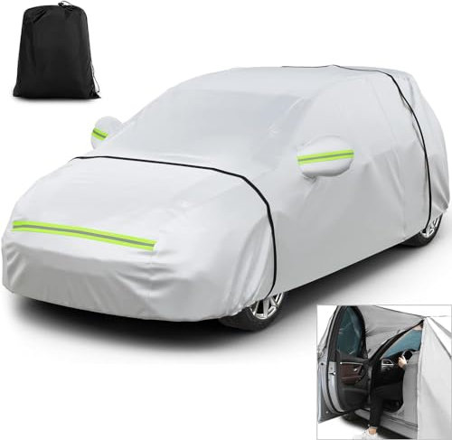 Autoabdeckung für VW Passat Variant Typ B5/3BG ab Bj.2000-2005 Vollgarage Autoplane PE-Oxford-Gewebe für Regen Sonne Staub Schutz für jedes Wetter strapazierfähig Sonne UV-Schutz mit Reißverschluss