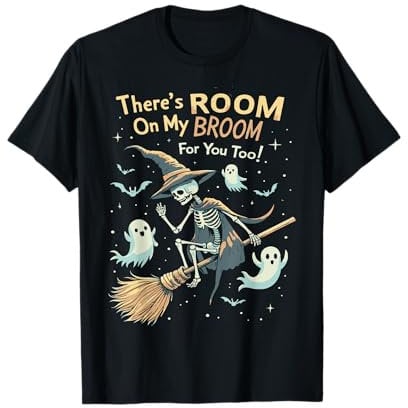 There's Room On My Broom For You Too Halloween Teacher T-Shirt