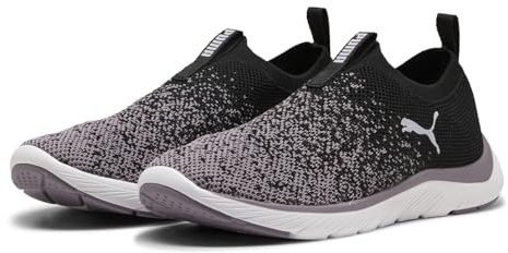 PUMA Damen Softride Remi Slip-on Knit WN's Straßen-Laufschuh, Schwarz (Black Plum Jam), 36 EU
