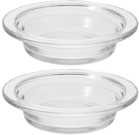 Replacement Oil Warmer Dish : 4.5 Wax Melt Burners Glass Dish, Candle Warmer Bowl Plate Tray for Wax Burner Electric Lamps Oil, 2PCS