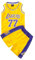CLZWFZ 77#Basketball Trikot Kit Kinder Fans Trikot Jungen Sportbekleidung Ärmellose Basketballweste Tops und Shorts Sport Set Sommer Trainingsanzug Geschenke für Jungen Grils,Gelb,XL