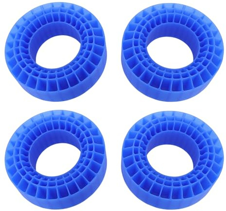 Culnflun 4st RC däckskum insats 3 lager ihålig vattentätning silikon rc bilskum för 1/10 RC bil 1,9 tum däck (Blue)