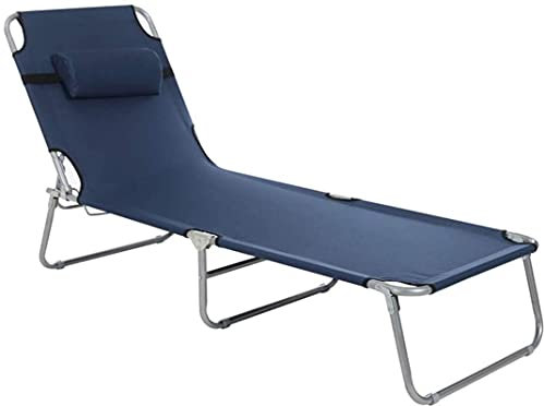 Lsoiup Klappbarer Liegestuhl, Liegestuhl, Sonnenliege, Strandterrasse, Garten, Camping im Freien