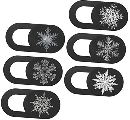 SHINEOFI Webcam Abdeckung Schiebeschutz Laptop Kamera Cover 6 Stück Schwarz Abdichtung Schutz Frontkamera Laptop Tablet