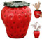 Erdbeer -Pflanzer, Funky Keramik -Topf mit abnehmbarem Blatt, dekorative einzigartige Blumenvase für Home Office Chitien Garten