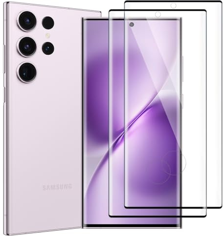 Sunyinice 2 Stück Schutzfolie für S23 Ultra 5G Panzerglas Displayschutz | für Samsung Galaxy S23 Ultra 5G Schutz Glas Folie, 9H Härte Screen Protector Panzerfolie, HD Displayschutzfolie, Kratzfest