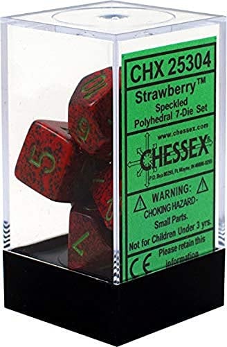Chessex Speckled Polyhedral 7-Die Set - Strawberry