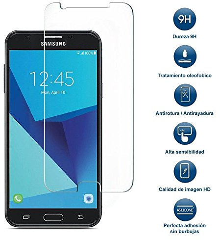 COPHONE® Pack de 2 Verre trempé Compatible avec Samsung Galaxy J7 2017 J720, film de protection écran Premium Anti Chocs et Casse, Anti empreintes, bords arrondis,dureté max 9H, haute définition