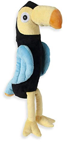 Karlie Hundespielzeug Plüsch Vogel L: 38 cm B: 14 cm H: 8 cm blau-gelb Tukan