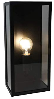 famlights | Außenwandlampe Marvin, Stahl, Schwarz | Außenleuchte Hauseingang modern Außenlampe edel Eingangsbereich Fassade Außenbeleuchtung Garten Balkon Terrasse Outdoor-Leuchte Wegeleuchte E27
