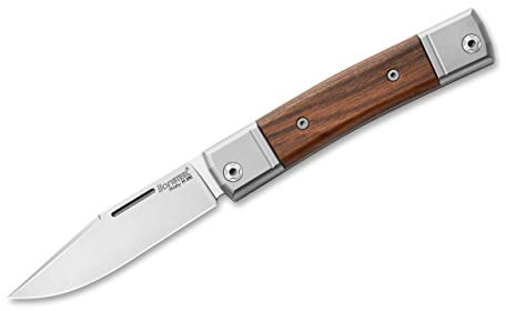 LionSteel BestMan I Santos Taschenmesser aus M390-Stahl, Titan und Santosholz in der Farbe Braun - 17 cm