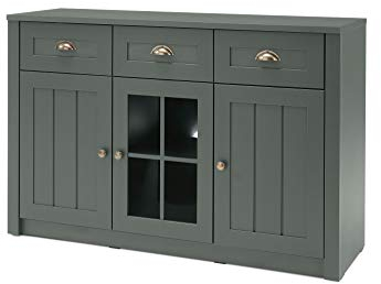 Newfurn Sideboard Kommode Anrichte Highboard Mehrzweckschrank II xx cm (BxHxT) II [Keona.Two] in/Dunkelgrün Wohnzimmer Schlafzimmer Esszimmer