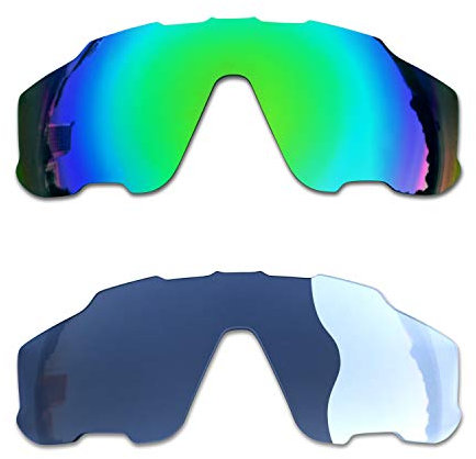 SOODASE Für Oakley Jawbreaker Sonnenbrillen Grün/Photochromie 2 Paare Polarisierte Ersatzgläser