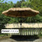 HRXQ Sombrilla Playa De Paja,Sombrillas Terraza De para Terraza Jardín Patio Protección Solar UV Sombrilla Parasol Ø 270 Cm,Costiila De Fibra De Vidrio