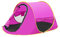WIEJDEOOL Pop Up Tenda da Spiaggia Istantanea Rifugio,Anti UV Istantanea Tenda da Campeggio con 2 Finestre,Portatile Antivento Esterno Tenda da Spiaggia 3-4 Persona Rosa