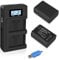 CITYORK NP-FW50 Replacement Battery 2000mAh (2 Pack) and and Dual LCD Battery Charger Compatible with Sony Alpha a5100, a6000, a6300, a6400, a6500, a7, a7 rii, a7s, a7s ii, NEX 3/5/7 Series and More