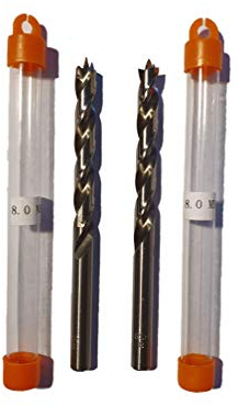 jjw-germany 2 St. HSS-G Präzisions Holzbohrer Spiralbohrer (D= 8,0 mm) mit Zentrierspitze