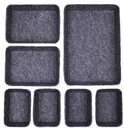 YDYSAA 7-teiliges Schubladen-Organizer, aus Filz, Büro, Ordnungssystem, Schublade, Schreibtisch, Filz, für Büro, Schlafzimmer, Küche, Make-up-Utensilien
