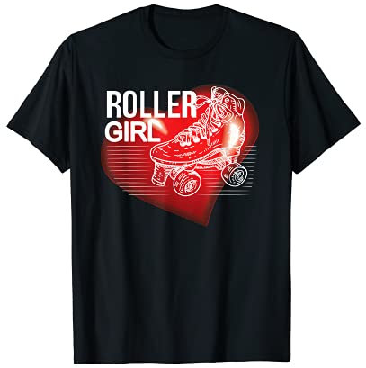 Rollschuh Fahren Design für Kinder und Erwachsene als T-Shirt