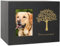 NEWDREAM: Hundeurnen für Asche, Haustierurnen, Urnen für Haustiere, Asche, Fotobox, Hundeurnen, Holz-Andenken, Gedenkurnen, Hundesche, Andenken (rot)