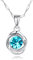 AMDXD Anhänger 925 Sterling Silber, Halskette mit Zirkonia Welle Hohl, Freundschaft Geschenk, Weißgold, Damen Schmuck