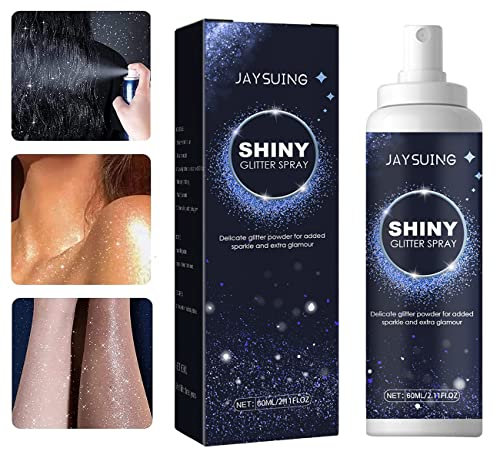 Body Glitter Spray Glitzerspray Körper Long Lasting Sparkling, Haar Körper Glitter Spray Highlighter Lospuder Spray Make-up Glitzer zum Partyball (1pcs)