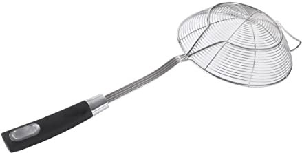 Royal Cuisine Louche en acier inoxydable massif pour cuisson et friture, ustensiles de cuisine, passoire à pâtes, cuillère à pâtes, 15,7 cm