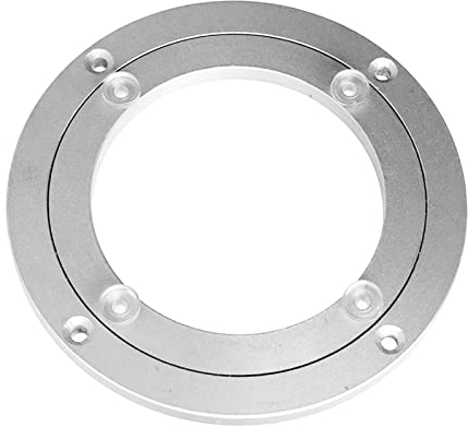 Drehbare Drehscheibe aus Aluminiumlegierun, Runder Drehscheibe, Kugellager Drehtisch, Rotierende Lager für Esstisch, Kuchendekorationen, Monitor-Ständer, Skulptur Basis (Außendurchmesser: 250mm)