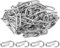 NGOSUET 2 STK 2M Edelstahlkette, 3MM Materialstärke Metallkette, Edelstahl Kette 304 Rostfreie Stahlkette, Gliederkette zum Aufhängen von Blumentöpfe, Trocknen der Wäschekette