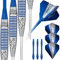 Unicorn Steel Tip Darts Sigma Stability|Dartpfeile mit Stahlspitze, Silber/Blue, 23 g