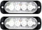 Willpower 2pz Ultra Sottile Luce Stroboscopica di Emergenza 4LED Bianco Pericolo Lampeggiante Luci 12V 24V 18 Modalità Spia Luminosa IP67 Luci di Recupero per Camion Rimorchi Auto Camper Fuoristrada