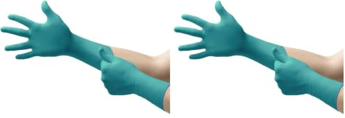 Ansell Microflex 93-260 Einweghandschuhe aus Nitril/Neopren, chemikalienbeständig, für die Industrie, Mechaniker und Heimwerker, Grün, Größe XL (9,5-10) (6 Stück). (Packung mit 2)