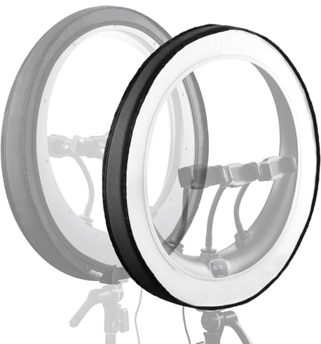NEEWER Professioneller Ringlicht Diffusor für RP18H/RP19H 19 Ringlicht, kein Lichtaustritt mit schwarzer Abdeckung, Faltbare Fotografie Videolicht Softbox Diffusorsocke für Videoaufnahmen, NS006