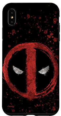 iPhone XS Max Marvel Deadpool Wade Wilson Icon Paint Splatter Case