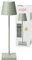 SIGOR Nuindie 2.0 - Dimmbare LED Akku-Tischlampe Indoor & Outdoor, IP54 spritzwassergeschützt, Höhe 38 cm, aufladbar mit USB-C, 12 h Leuchtdauer, salbeigrün