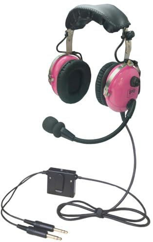 UFQ A28 ANR Luftfahrt-Headset, Deluxe-Rosa, mit großartiger ANR-Rauschunterdrückung für Damen, klare Kommunikation, bequem, langlebig, kostenlos, mit Headset-Tasche, HiFi-Sound