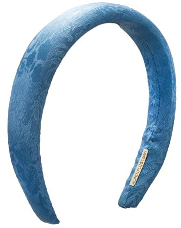 Alpenflüstern Trachten-Haarreif Jaquard - Damen Haarschmuck, Haarband rutschfest fürs Dirndl (hell-blau) ADV152